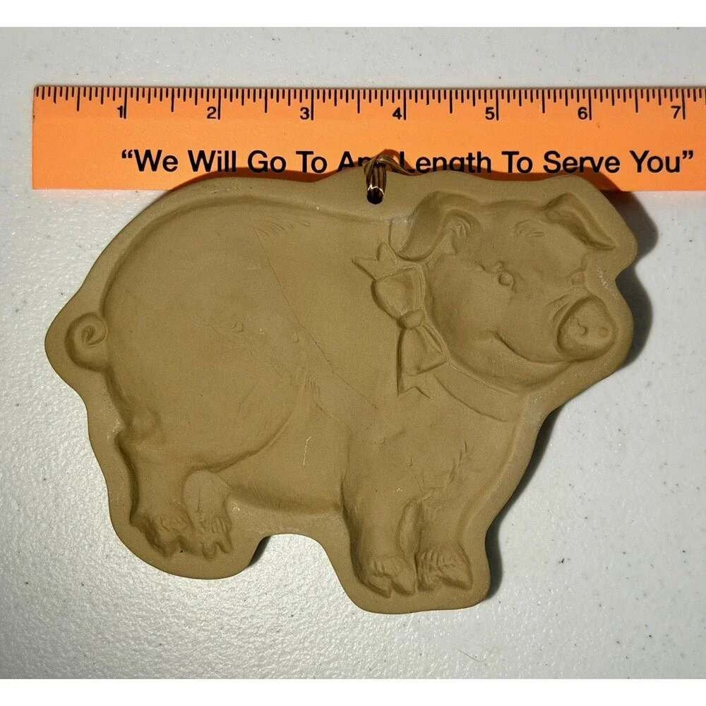 Vintage Brown Bag Cookie Art Pig Mold 1986 Hill Design Inc